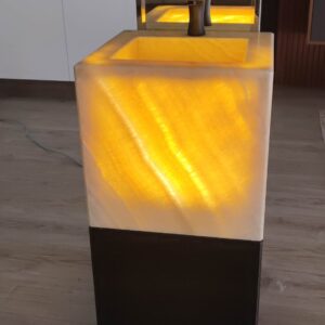 vasque en ONYX avec base en noir