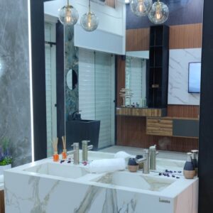 vasque  en calacatta gold mat model sevilla double bac